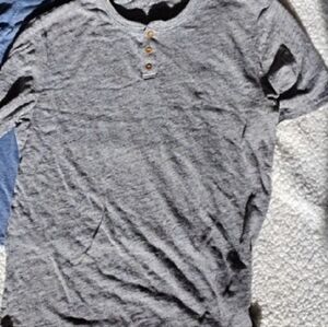 Grey Henley Short Sleeves